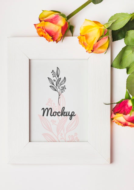 Beautiful Flowers Concept Mock-Up Psd
