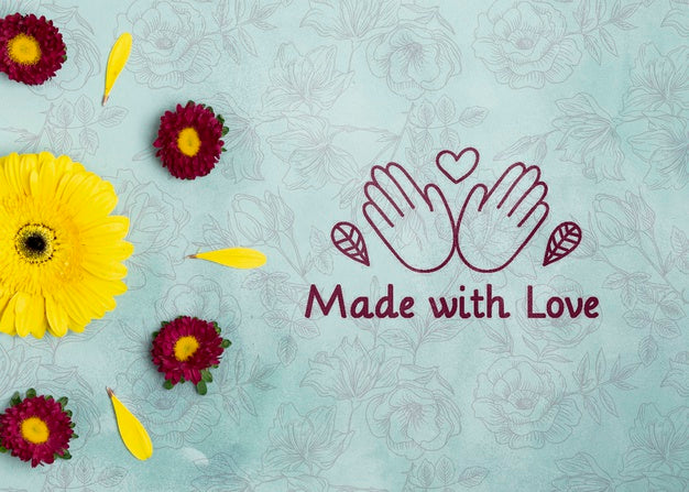 Beautiful. Flowers Concept Mock-Up Psd