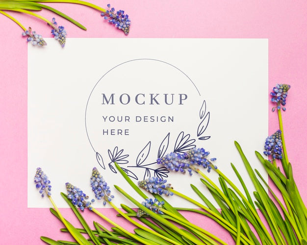 Beautiful Flowers Concept Mock-Up Psd