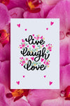 Beautiful Flowers With Positive Message On Card Psd