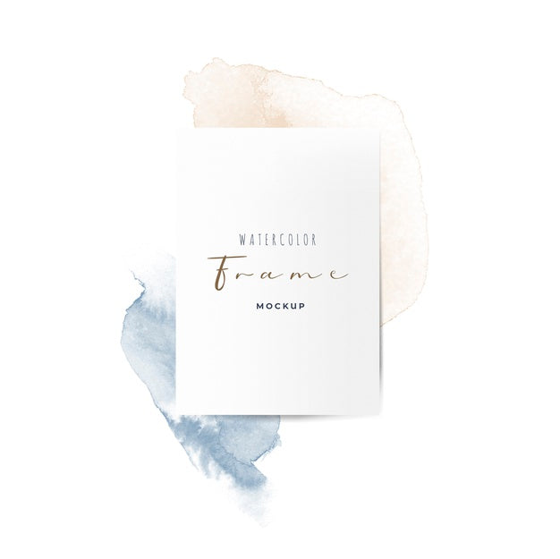 Beautiful Frame With Watercolor Brushes Psd