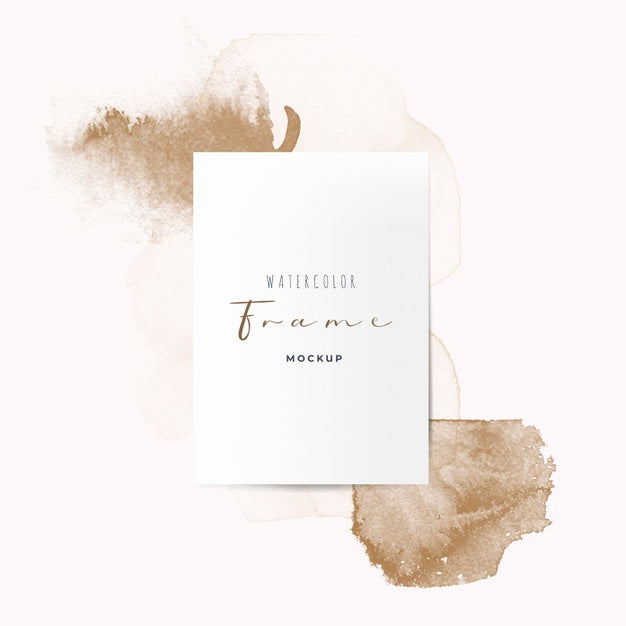 Beautiful Frame With Watercolor Brushes Psd