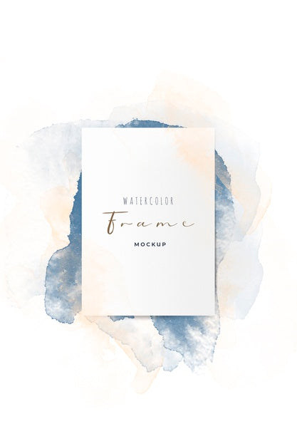 Beautiful Frame With Watercolor Brushes Psd