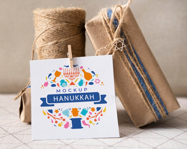 Beautiful Hanukkah Concept Mock-Up Psd