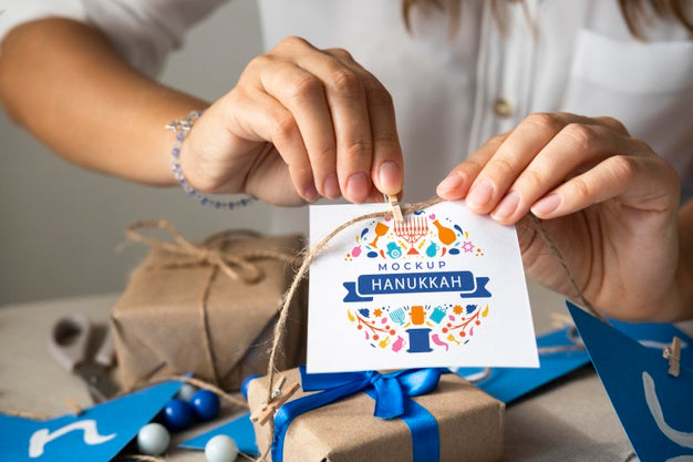 Beautiful Hanukkah Concept Mock-Up Psd