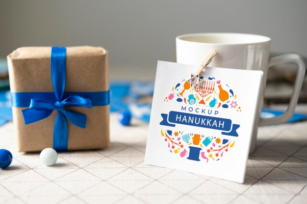 Beautiful Hanukkah Concept Mock-Up Psd