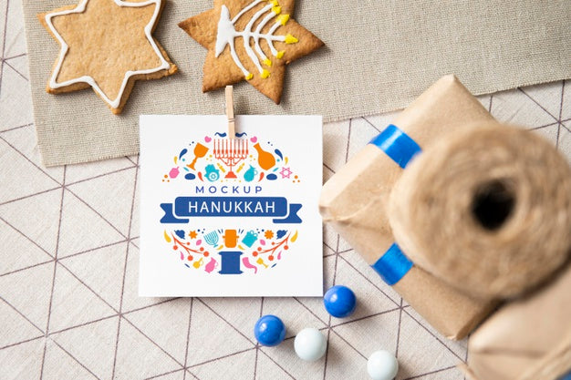 Beautiful Hanukkah Concept Mock-Up Psd