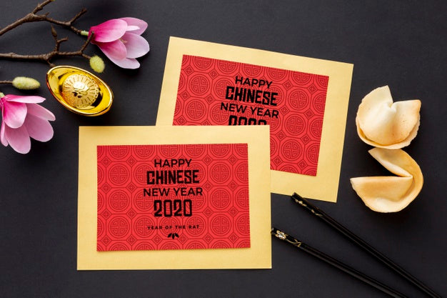 Beautiful Happy Chinese New Year Mock-Up Psd