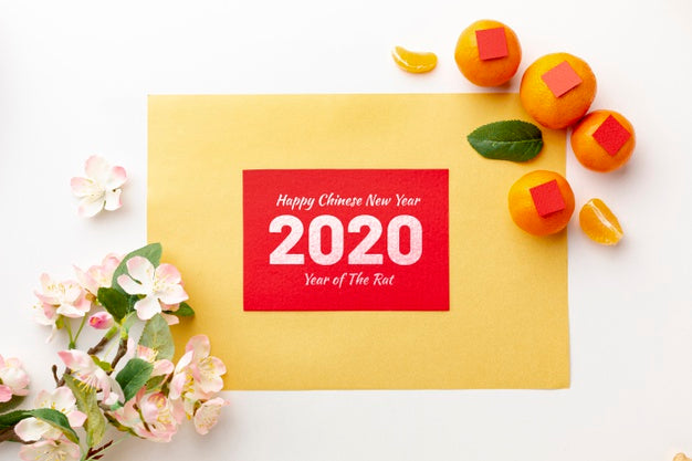 Beautiful Happy Chinese New Year Mock-Up Psd