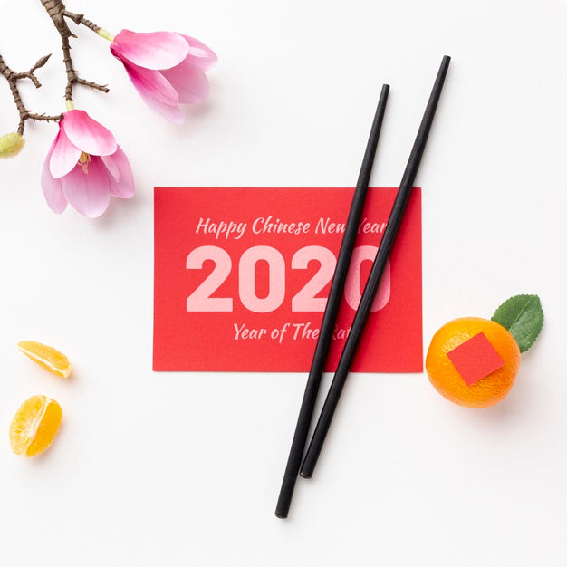 Beautiful Happy Chinese New Year Mock-Up Psd