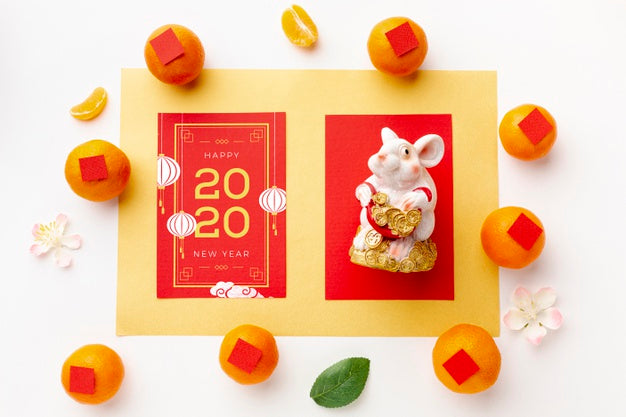 Beautiful Happy Chinese New Year Mock-Up Psd