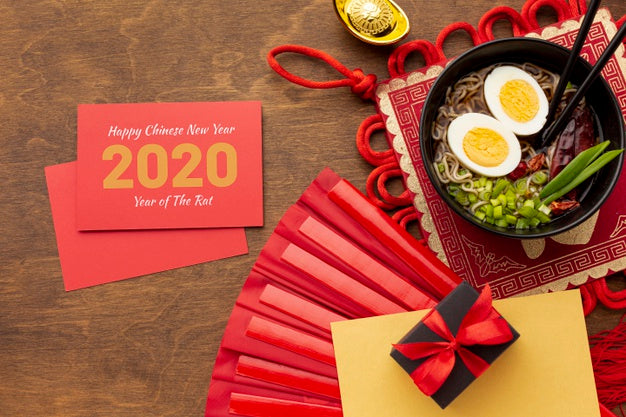 Beautiful Happy Chinese New Year Mock-Up Psd