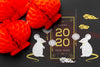 Beautiful Happy Chinese New Year Mock-Up Psd