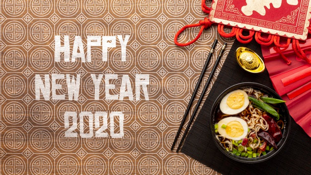 Beautiful Happy Chinese New Year Mock-Up Psd