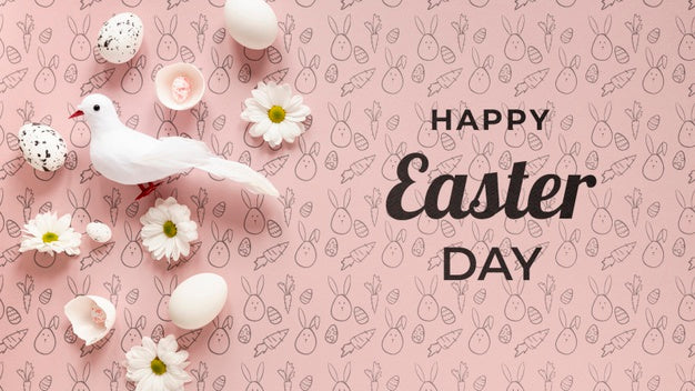 Beautiful Happy Easter Concept Psd