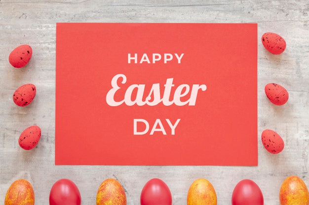 Beautiful Happy Easter Concept Psd