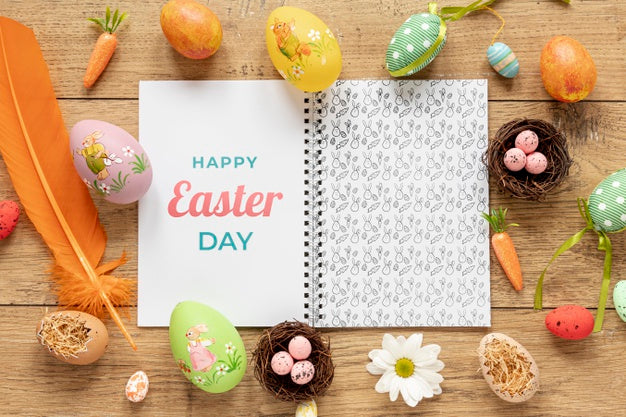 Beautiful Happy Easter Concept Psd