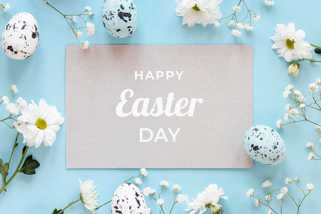 Beautiful Happy Easter Concept Psd