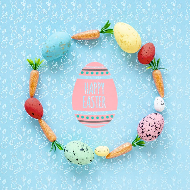 Beautiful Happy Easter Concept Psd