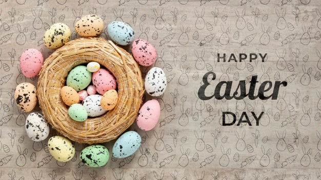 Beautiful Happy Easter Concept Psd