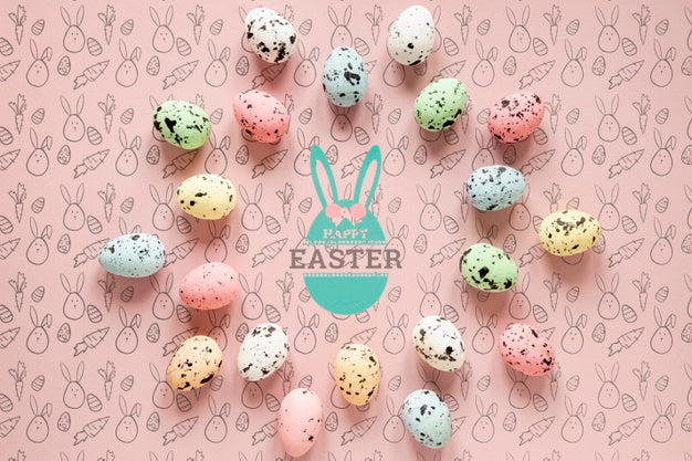 Beautiful Happy Easter Concept Psd