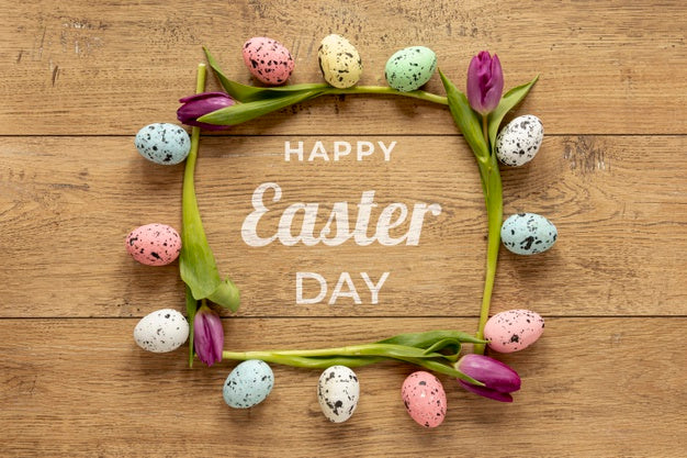 Beautiful Happy Easter Concept Psd