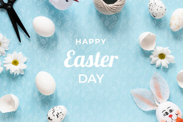 Beautiful Happy Easter Concept Psd