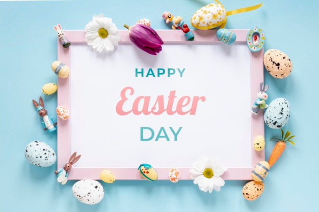 Beautiful Happy Easter Concept Psd