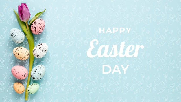 Beautiful Happy Easter Concept Psd