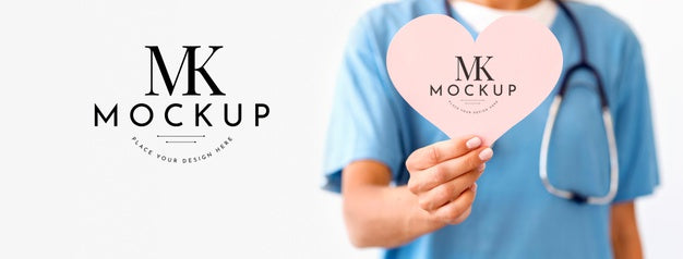 Beautiful Heart Concept Mock-Up Psd