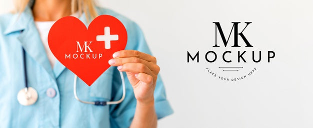 Beautiful Heart Concept Mock-Up Psd