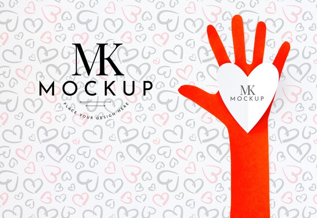 Beautiful Heart Concept Mock-Up Psd