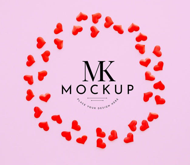 Beautiful Heart Concept Mock-Up Psd