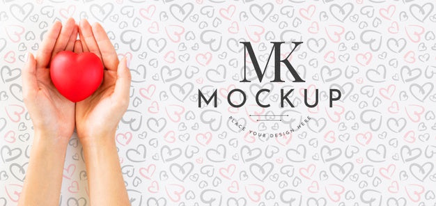 Beautiful Heart Concept Mock-Up Psd