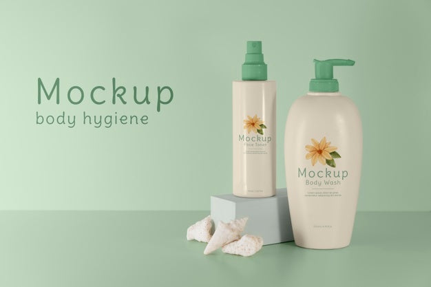 Beautiful Hygiene Product Packaging Mockup Psd