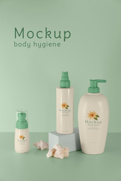 Beautiful Hygiene Product Packaging Mockup Psd