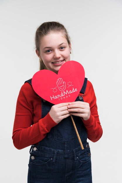 Beautiful Kid'S Love Concept Psd