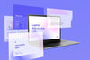 Beautiful Laptop Screen Mockup Ad With Presentation Slides Psd