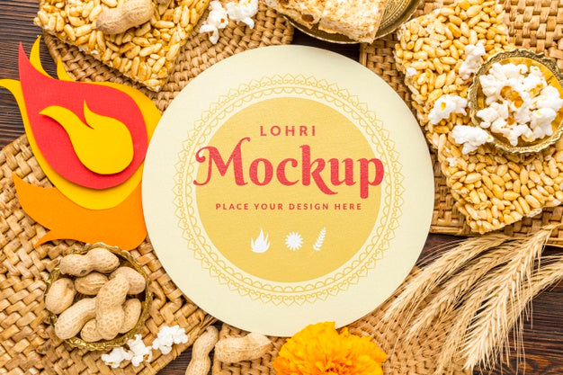 Beautiful Lohri Concept Mock-Up Psd