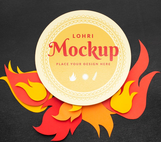 Beautiful Lohri Concept Mock-Up Psd