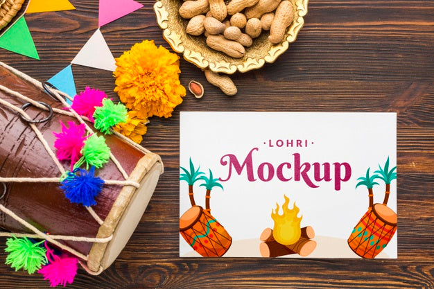 Beautiful Lohri Concept Mock-Up Psd