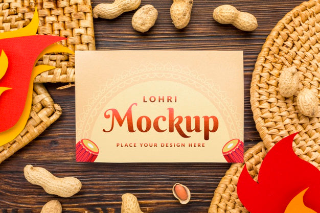 Beautiful Lohri Concept Mock-Up Psd