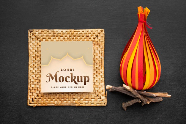 Beautiful Lohri Concept Mock-Up Psd