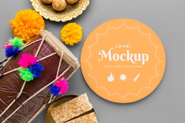Beautiful Lohri Concept Mock-Up Psd