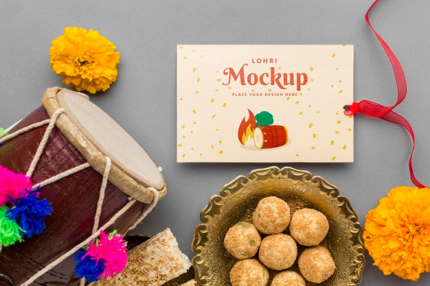 Beautiful Lohri Concept Mock-Up Psd