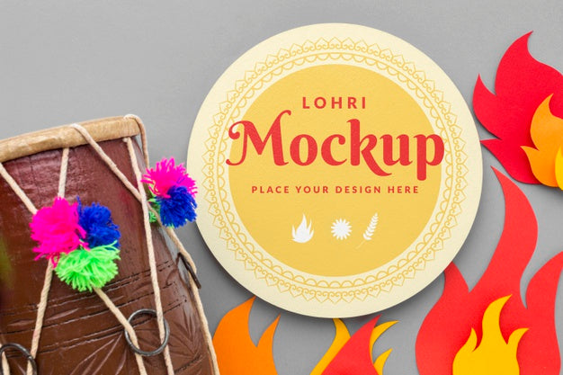 Beautiful Lohri Concept Mock-Up Psd