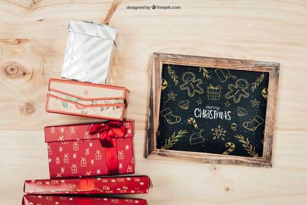 Beautiful Mockup With Christmtas Design Psd