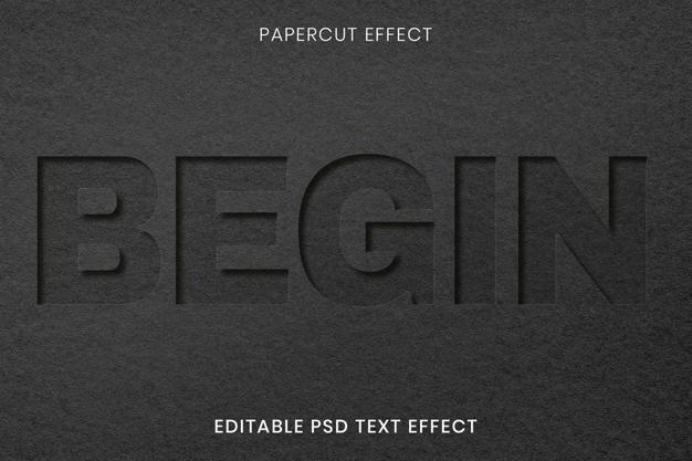 Beautiful Paper Cut Mockup Design Psd