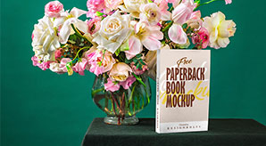 Beautiful Paperback Book Title With Spine Mockup Psd