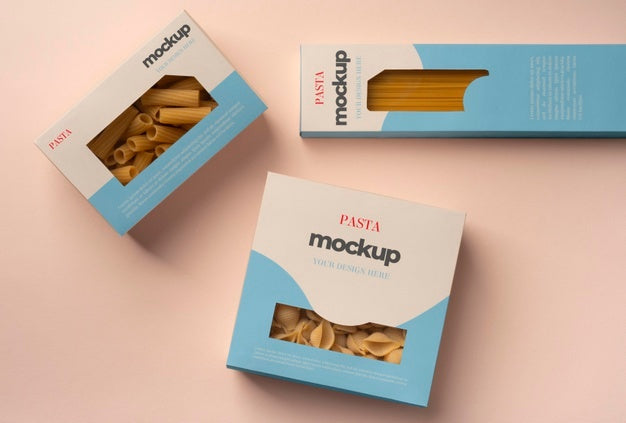 Beautiful Pasta Packaging Mockup Psd